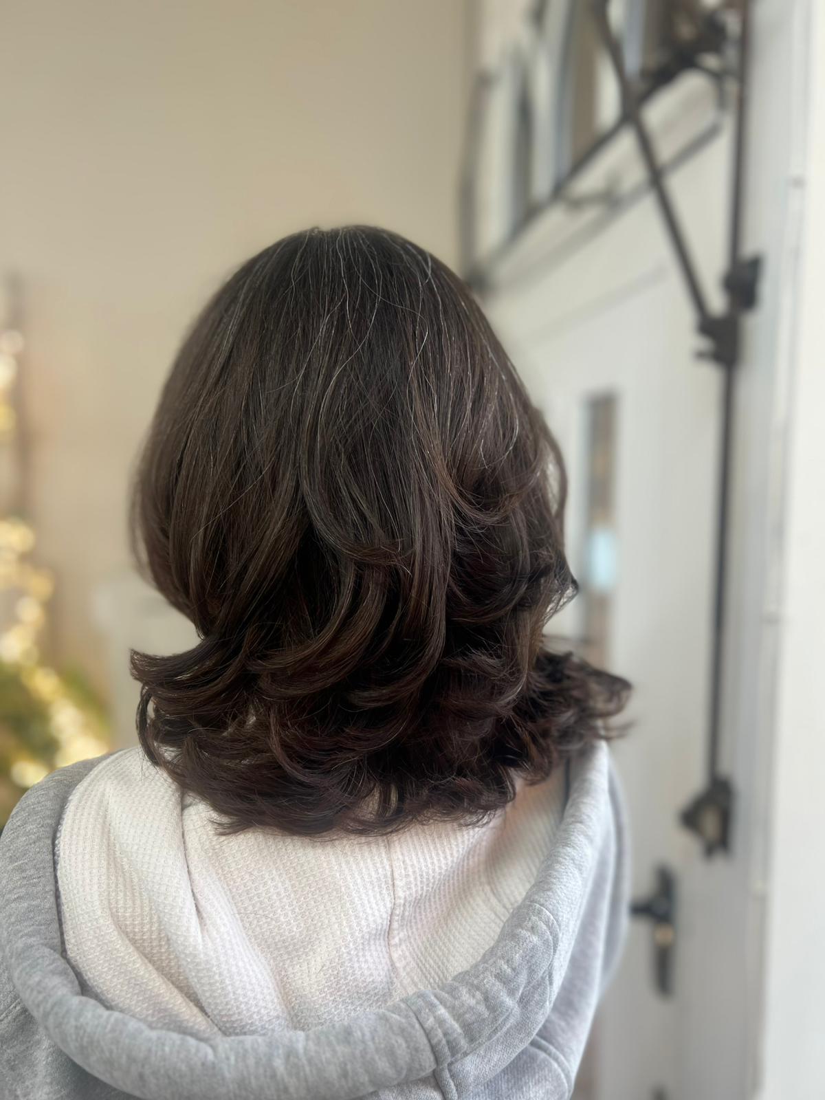 cut and blow dry with Emily