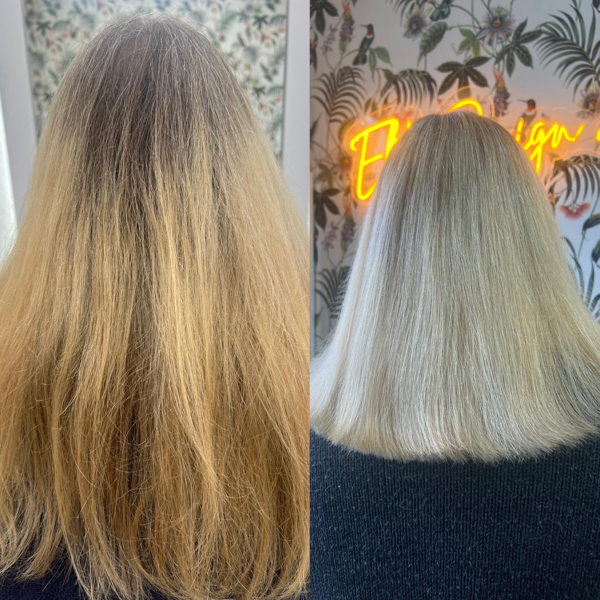 bright blonde transformation colour and cut
