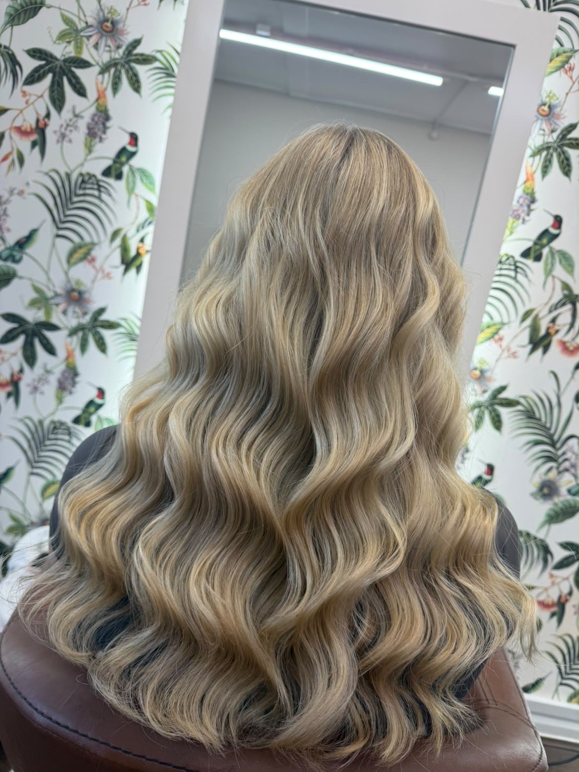Half head foils money piece tone and waves