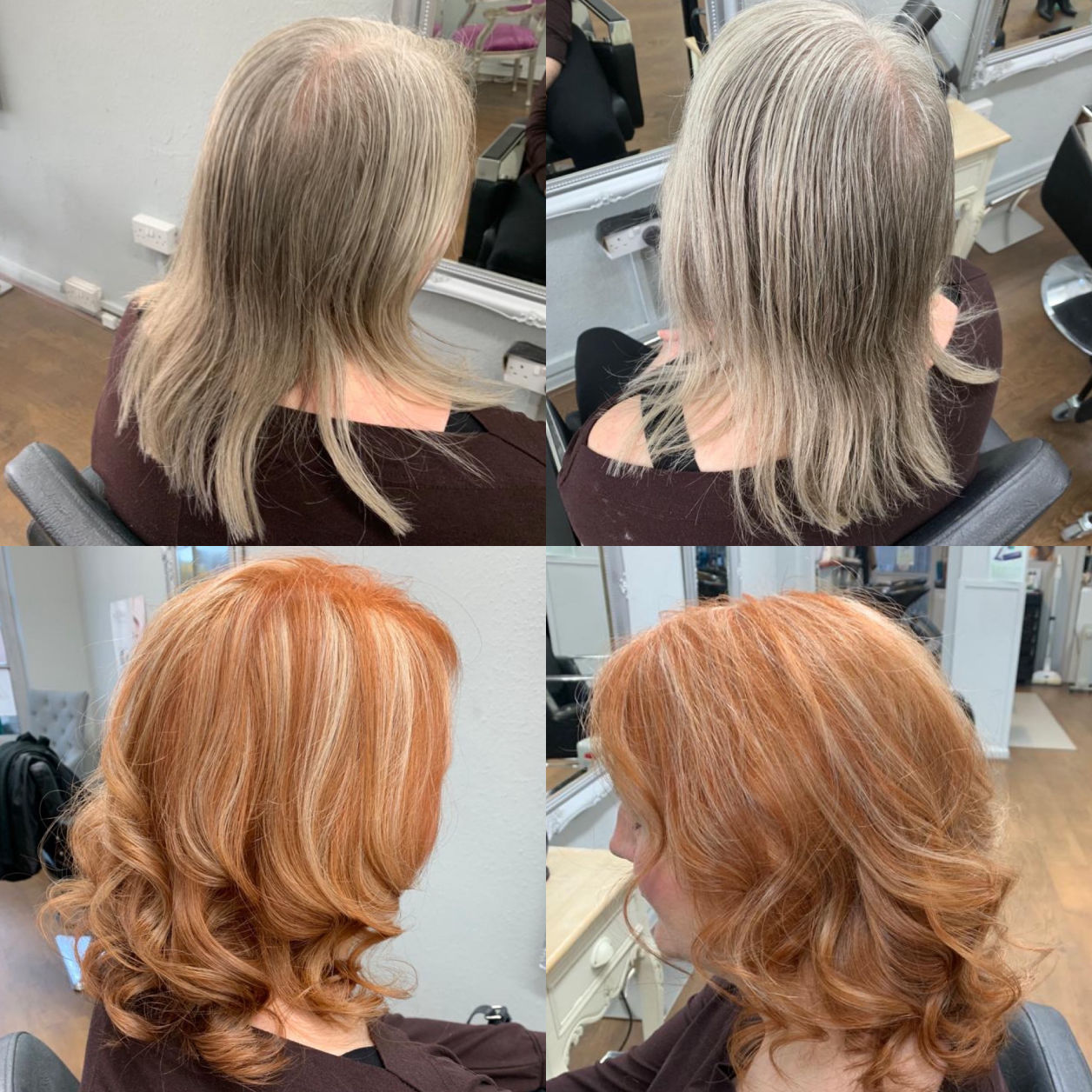Colour Transformation Grey to Strawberry Blonde
