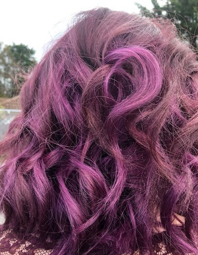 Vibrant Purple Hair Colour
