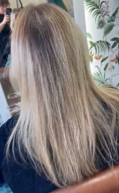 Before clean highlights white platinum